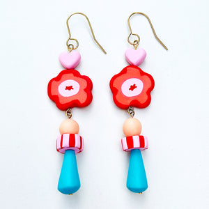 Flores Earrings_Statement Hooks